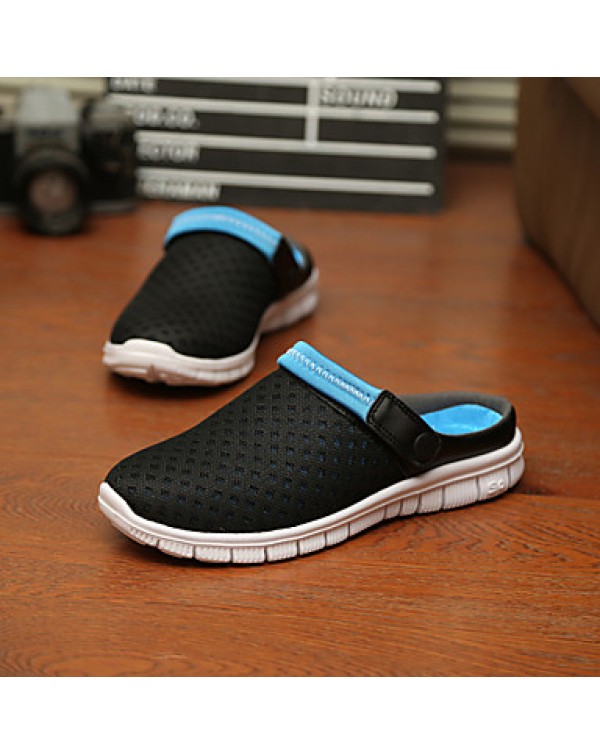 Men's Shoes Customized Materials / Tulle Outdoor Clogs & Mules Outdoor Slip-on Black / Blue / Gray  