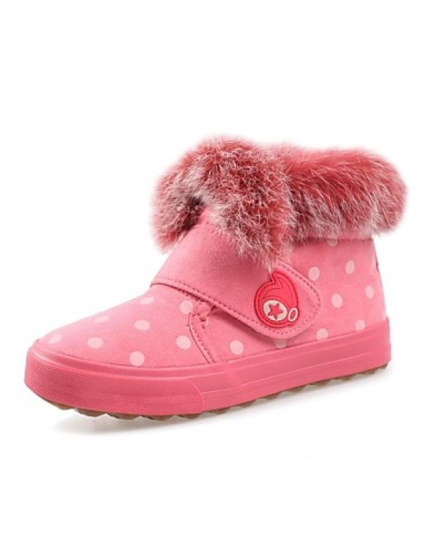 Girl's Fall / Winter Snow Boots Faux Fur / Faux Suede Casual Brown / Pink  