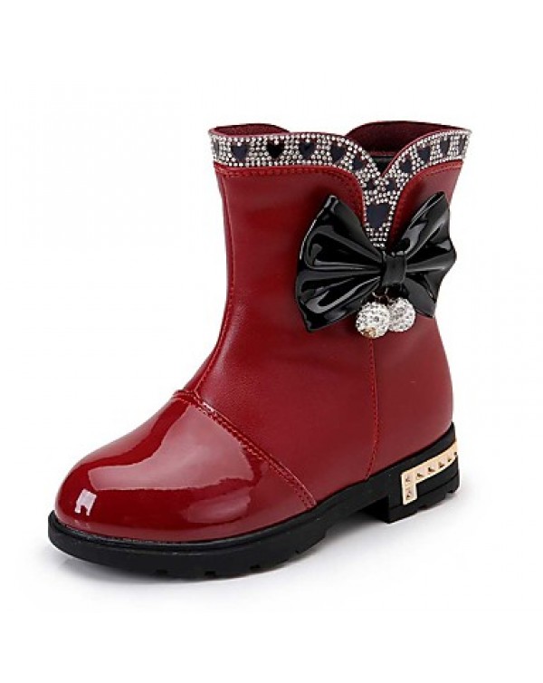 Girl's Boots Spring / Fall / Winter Snow Boots / Motorcycle Boots / Bootie / Comfort Leather Outdoor / Casual Zipper  