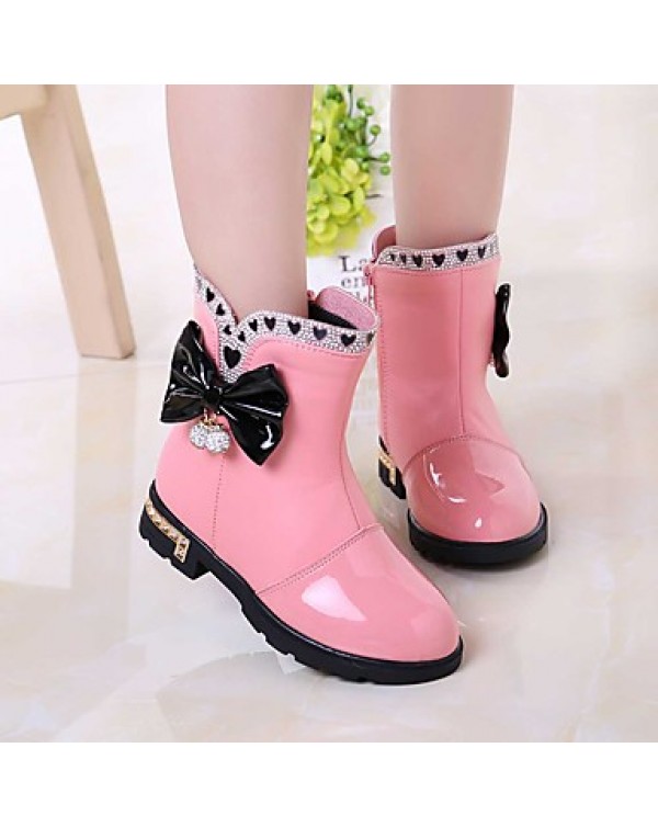 Girl's Boots Spring / Fall / Winter Snow Boots / Motorcycle Boots / Bootie / Comfort Leather Outdoor / Casual Zipper  