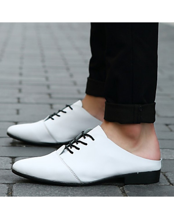 Men's Shoes Office & Career/Party & Evening/Casual Fashion PU Leather Oxfords Slip-on Shoes Black/White 39-44  