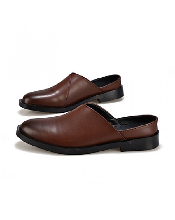 Men's Shoes Casual Leatherette Clogs & Mules Black/Brown/White  